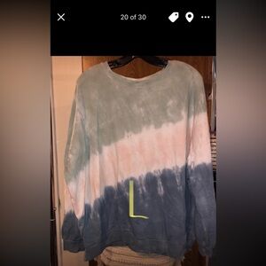 Tie-Dye Sweatshirt in Green, Pink, and Blue